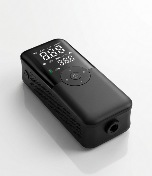 Tirely cordless tire inflator, matte black, 150 PSI portable air pump